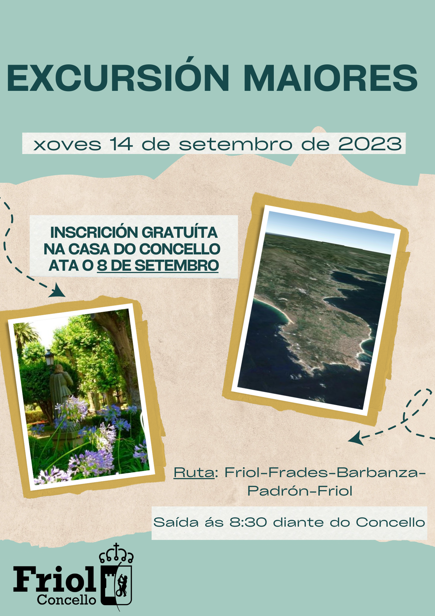 EXCURSIÓN Á COMARCA DA BARBANZA O 14 DE SETEMBRO DE 2023